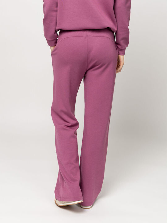 Women's Fabric Trousers Mauve