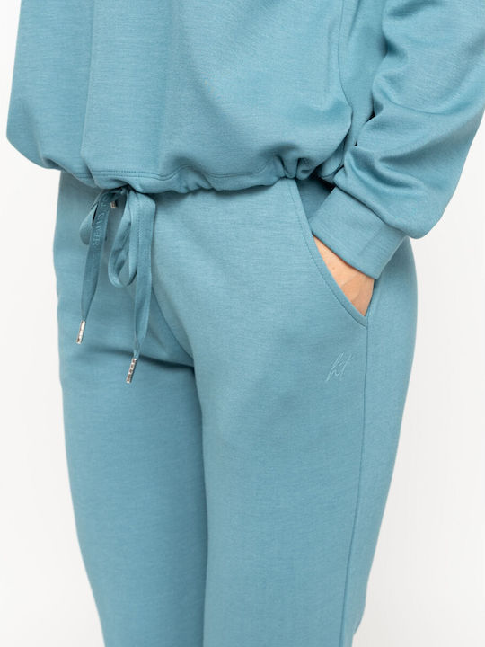 Damen Stoffhose Aqua