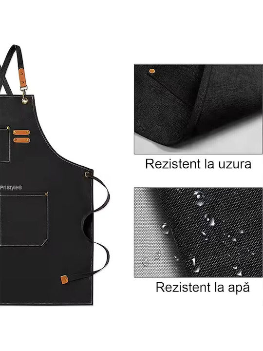 Şorţuri De Bucătărie Negre 3 Bucăţi