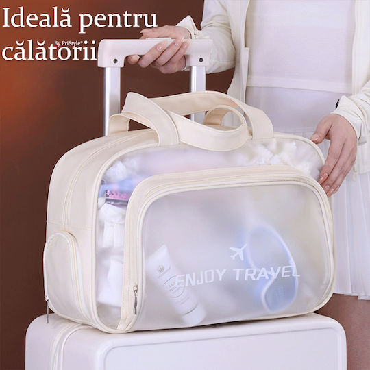 Geantă voiaj 15lt Bej din Piele Sintetică