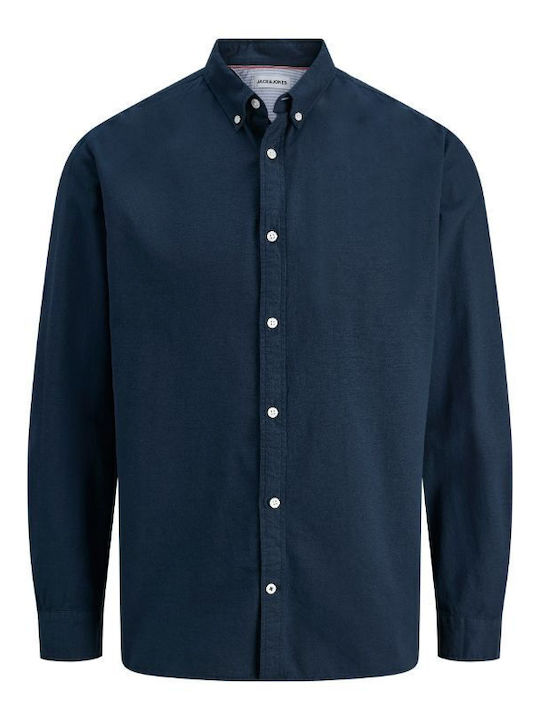 Риза с Дълъг Ръкав в Стандартна Кройка Navy Blazer
