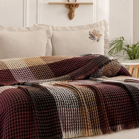 Şaheser Κουβερλί Σετ Υπέρδιπλο Beige-brown 240x260cm 4τμχ
