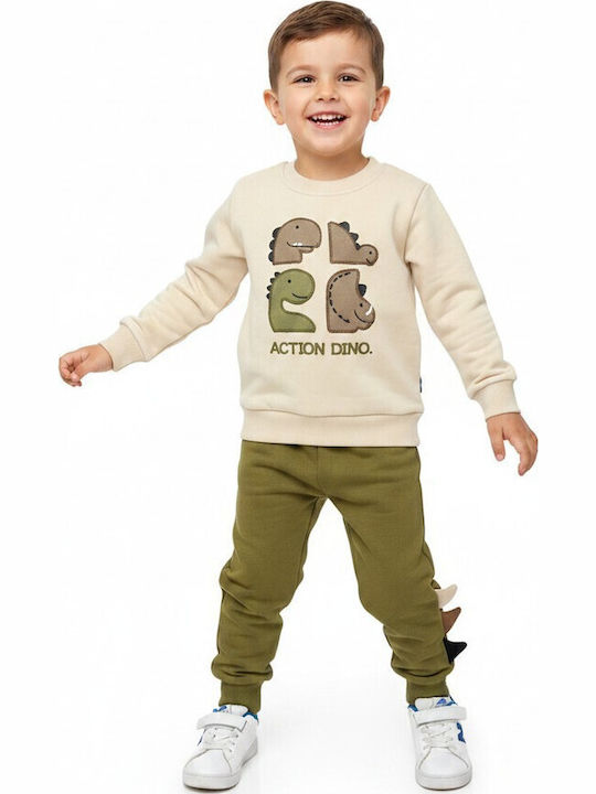 Action Sportswear Set Trening Pentru Copii Ecru Action Sportswear Set Trening Pentru Copii Ecru