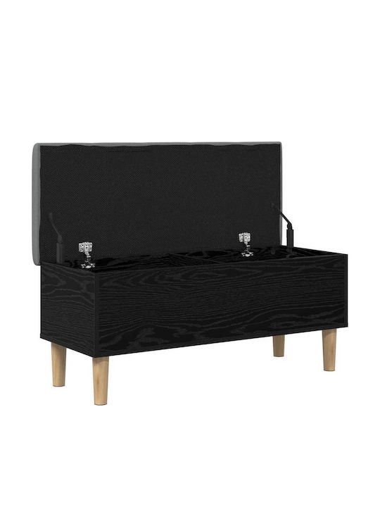 Outdoor Wooden Bench With Chest And Cushions 102x42x46cm