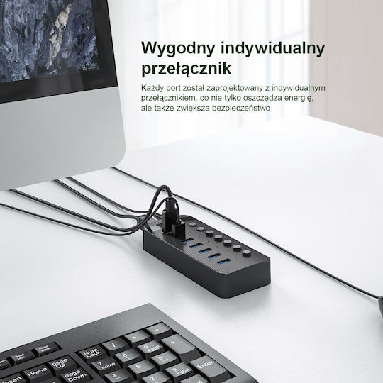 Orico USB Хъб 16 Порта USB 3.0 с USB-A