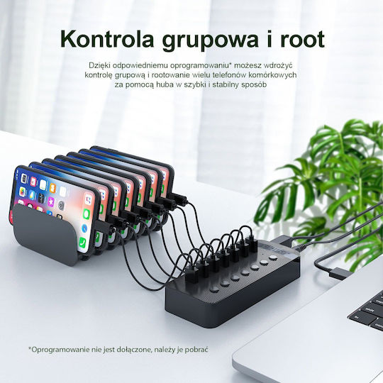 Orico USB Хъб 16 Порта USB 3.0 с USB-A