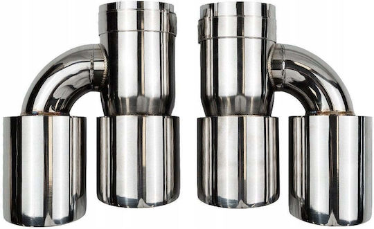 Mtuning Abgasendstück Typ: 27 89mmx2 Eingang 70mm Set