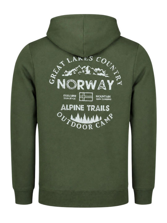 Hooded Cardigan Green