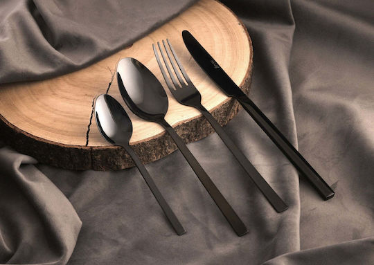 Lumarko Set de Tacâmuri Inoxidabile Negre 24 Bucăți Lumarko Set de Tacâmuri Inoxidabile Negre 24 Bucăți