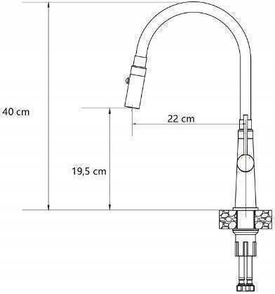 GraniteQ Peter 111 Drop-In Küchenspüle aus Flüssigem Granit M78xB50cm Schwarze
