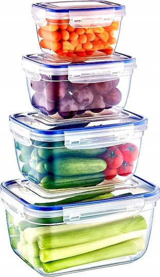 Katex Set of Transparent Plastic Lunch Boxes 3 Pieces