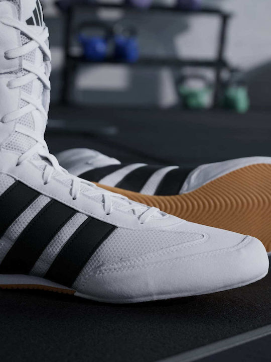 adidas Hog Înalte Pantofi de box Albe