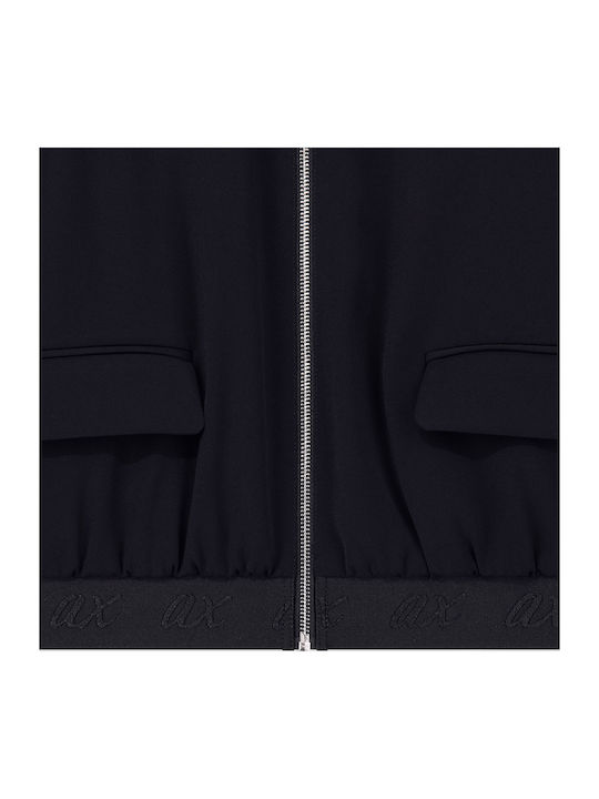 Long Women's Bomber Jacket Black