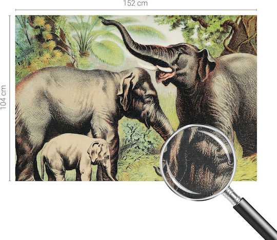 Kinder Tapeten Magicstick Familie Elefanten Im Dschungel Hintergrund 152x104