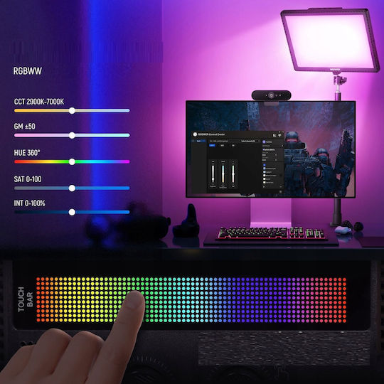 Neewer RGB Ringlicht 4cm mit Desktop Ständer/Halterung