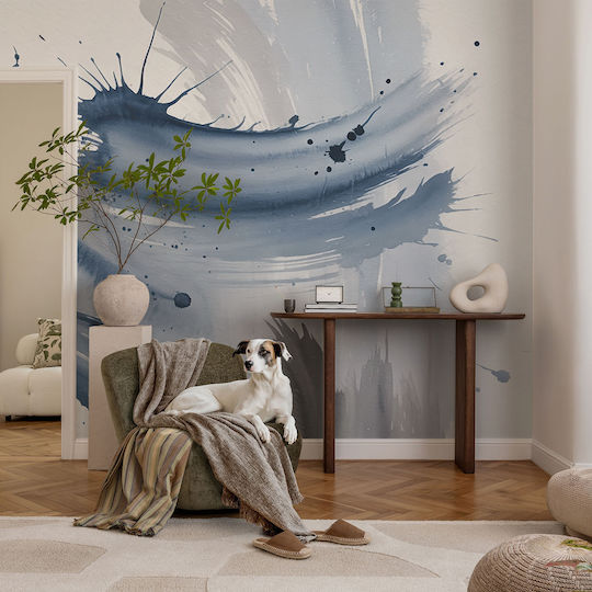 Blue Wall Wallpaper 104x70cm