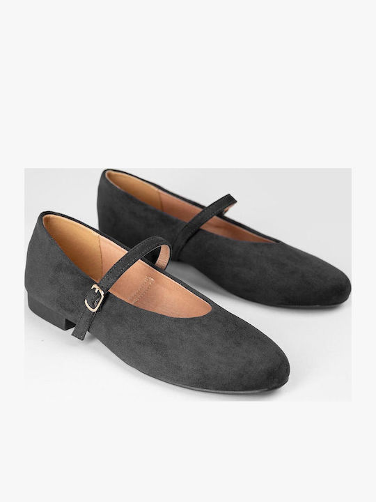 Wildleder Damen Ballerinas Spitz zulaufend Blau