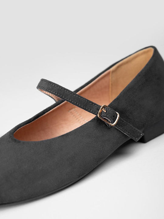 Wildleder Damen Ballerinas Spitz zulaufend Blau