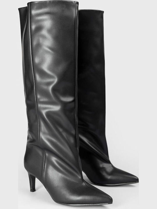 Damenstiefel mit Mittelhohem Absatz Schwarz