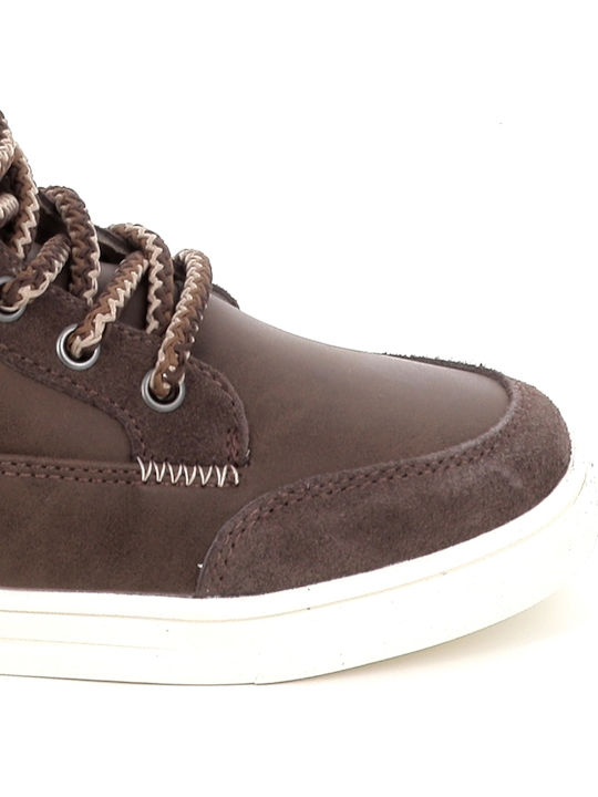 Anatomic Leather Kids Ankle Boots with Laces Brown