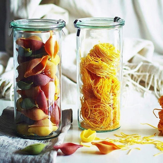 Weck Set of 6 General Use Glass Transparent Jars with Lid 1500ml 6 Pieces