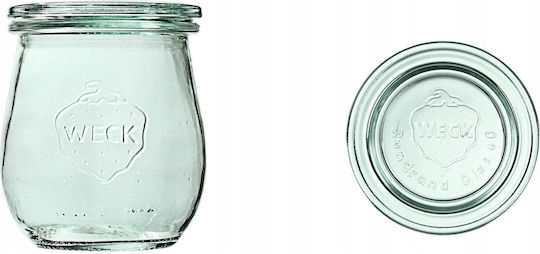 Weck Set of 12 Pieces Glass Transparent Jars for General Use Coffee with Airtight Lid 220ml 12 Pieces