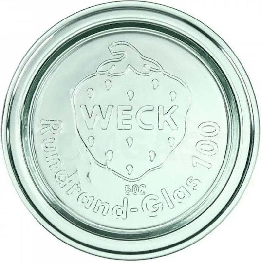 Weck Set of 6 General Use Glass Transparent Food Jars with Lid 10x10cm 6 Pieces