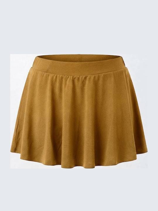 Sharksbay Clothing Дамски Къси Панталони Фуста Кафяво-Горчично
