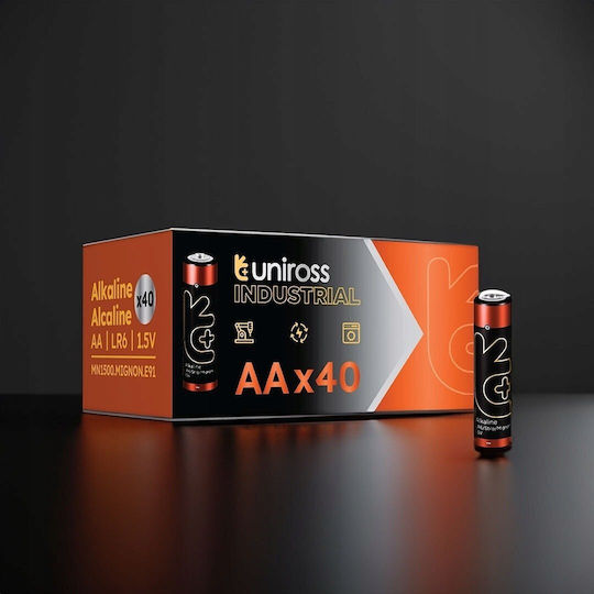 Uniross EverActive Alkaline-Batterien AA 1,5V 40 Stück