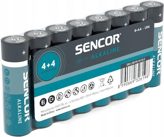Sencor Duracell Alkaline-Batterien AA 1,5V Verpackung 8 Stück