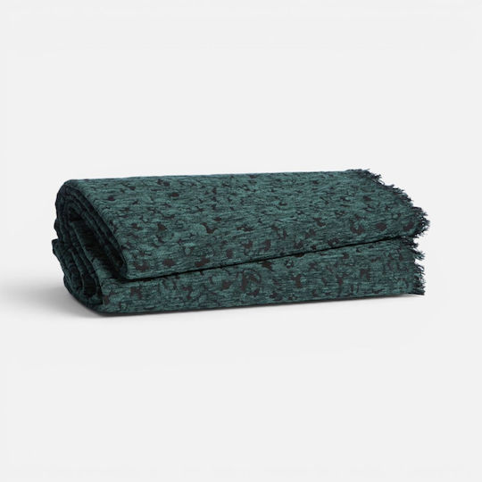 Nef-Nef Homeware Leopard Sesselüberwurf Chenille 170x180cm Grüne