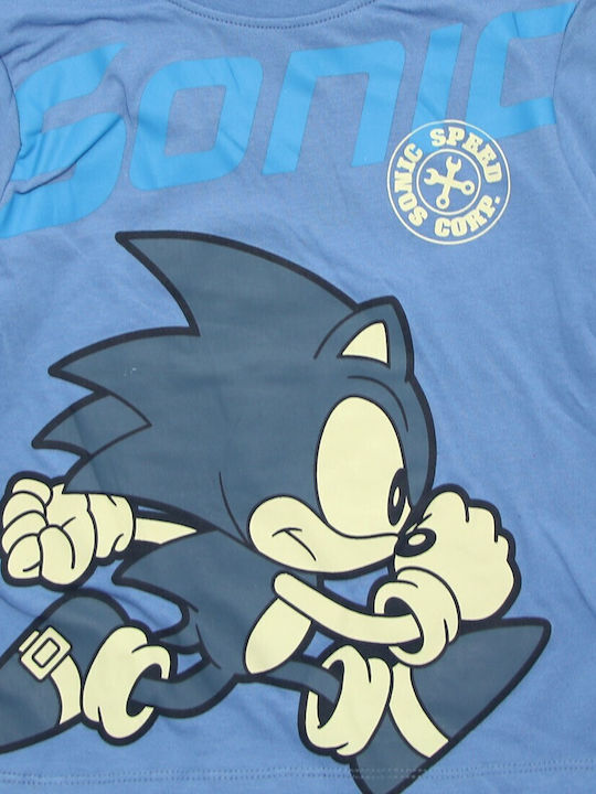 Kinderoberteile Langärmelig Hellblau / Hellblau und Schwarz Hedgehog