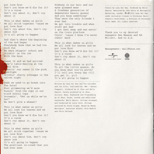 Lana Del Rey Born To Die Cd