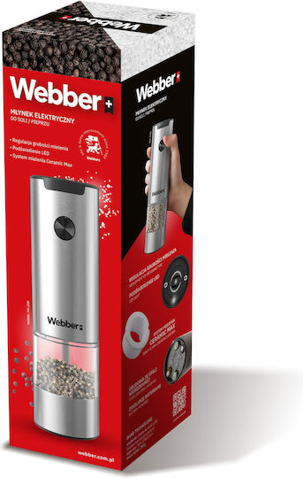 Webber Elektrischer Salz- und Pfeffermühle Keramik in Schwarz