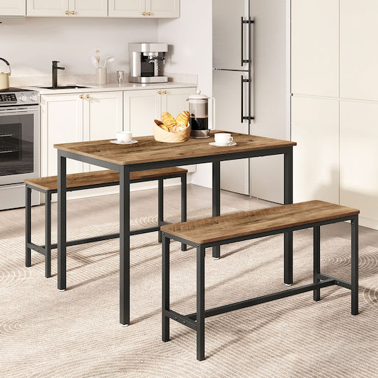 Wooden Bar Table Honey Brown 58x28x181cm
