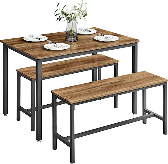 Wooden Bar Table Honey Brown 58x28x181cm
