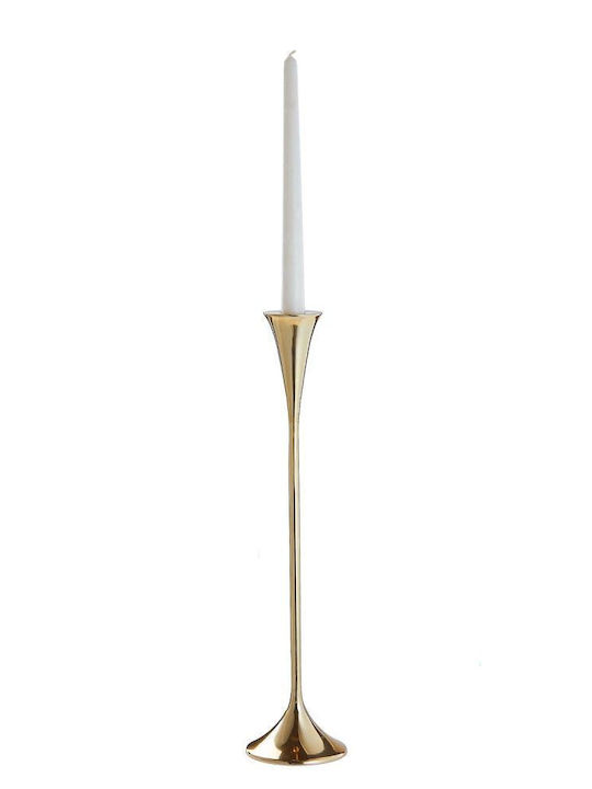 Butlers Kerzenhalter Aus Aluminium In Goldener Farbe 40cm