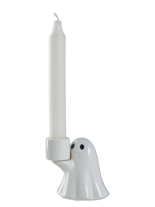Butlers Halloween Suport Ceramica Pentru Lumânări Alb 8 cm