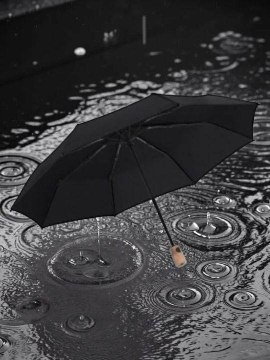 Knirps Automatischer Kompakter Regenschirm Schwarz