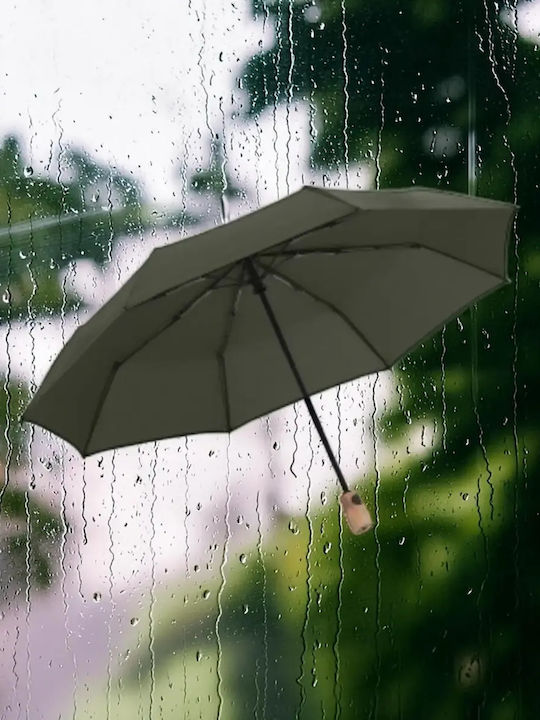 Knirps Automatic Compact Khaki Rain Umbrella