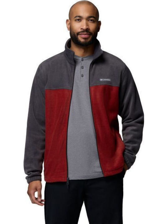 Steens Mountain Full Men's Fleece Jacket Shark/Red Oxide