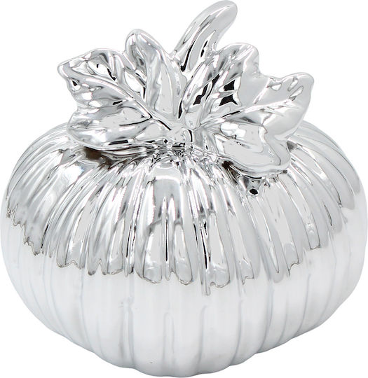 Decorative Ceramic Pumpkin Φ12x10 In Silver Keskor 68280-2