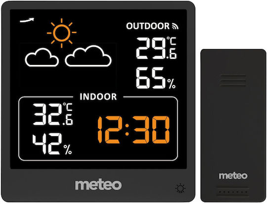 Meteo Stație Meteo Fără Fir Digitală de Masă Neagră