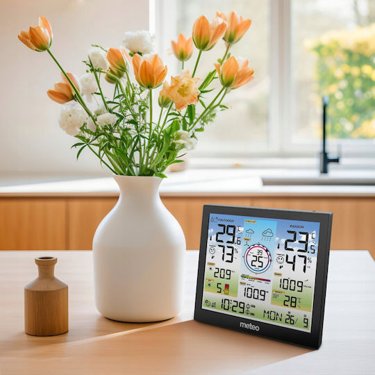 Meteo Stație Meteo Fără Fir Digitală de Masă Neagră