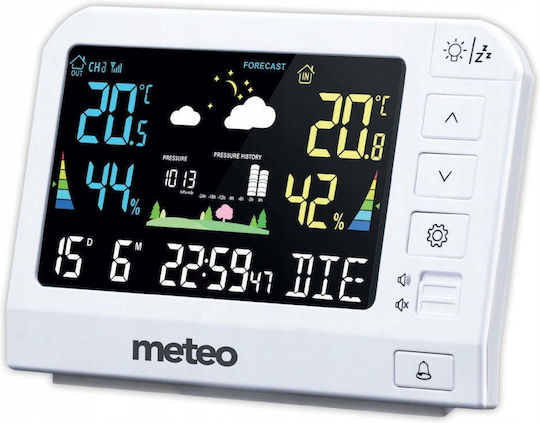 Meteo Stație Meteo Fără Fir Digitală de Masă Albă Meteo Stație Meteo Fără Fir Digitală de Masă Albă