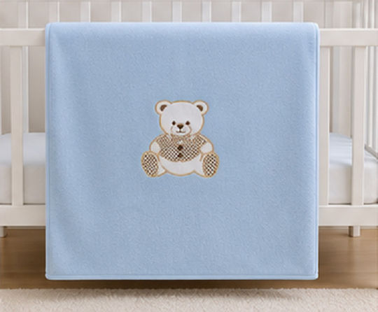 Babydecke Kinderbett Spanien Hellblaue 110x140cm