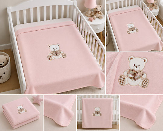 Babydecke Kinderbett Spanien Rosa 110x140cm
