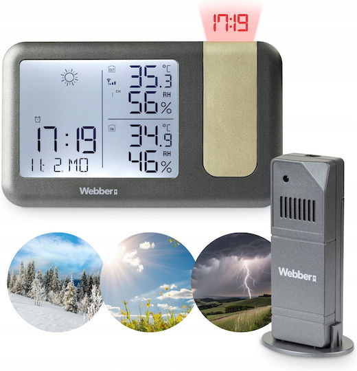 Meteo Stație Meteo Fără Fir Digitală De Masă Gri