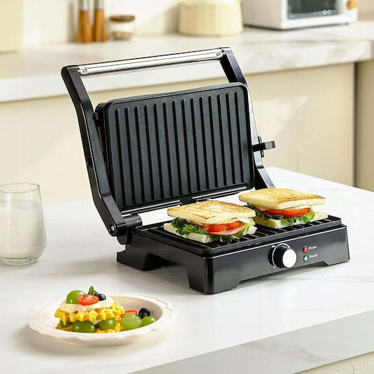 LTC Floor Standing Electric Grooved Plate Grill 1500W with Adjustable Thermostat 29x23cm