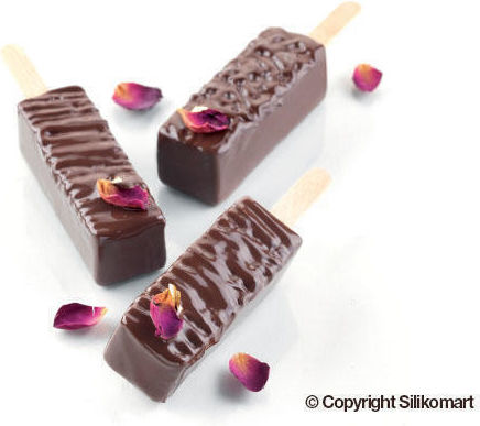 Silikomart Mini Bar Ice Cream / Ice Lolly Bakeware Silicone Mold 10 Sockets 60x20x2cm 2 Pieces
